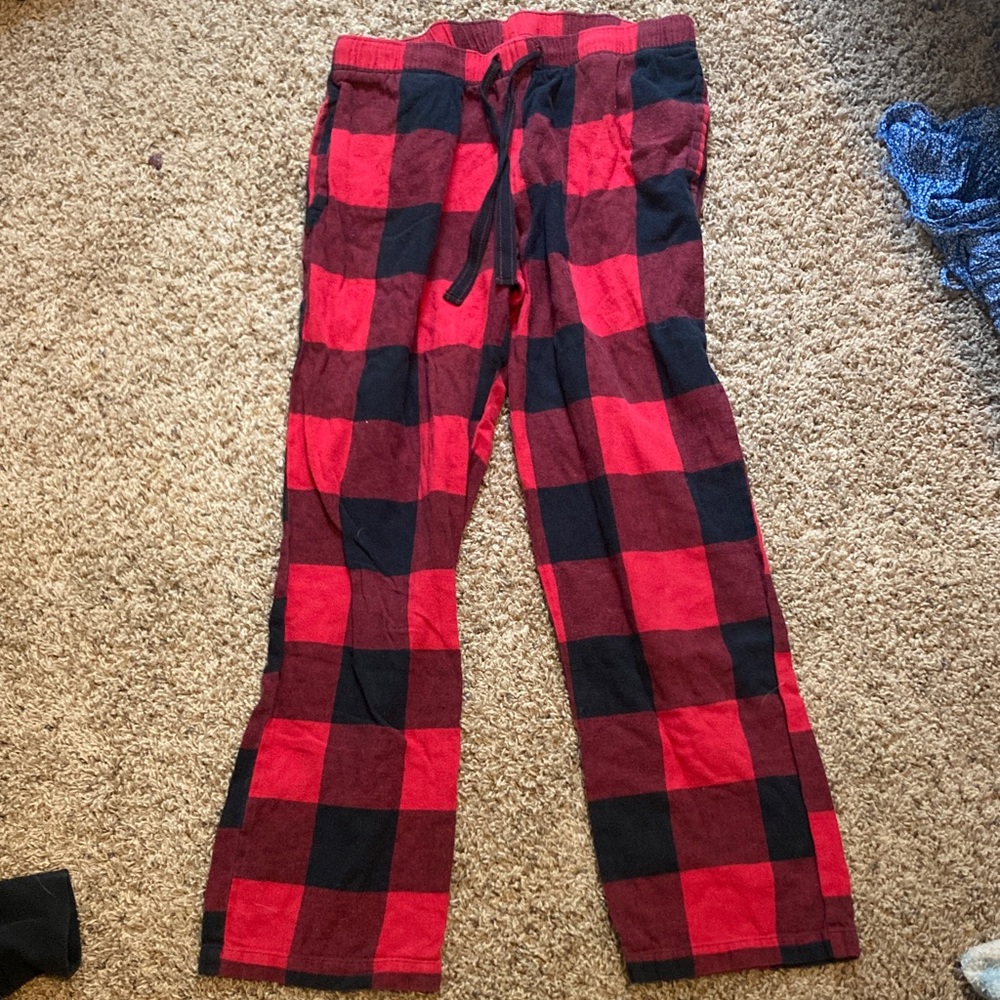Old Navy Red and Black Plaid Pajama Pants